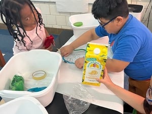 2. students planning with materials